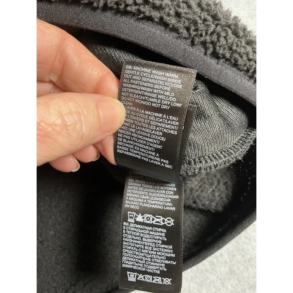 The North Face Mens XL Sherpa Fleece Vest Full Zip Gray High Pile 1790